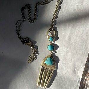 Turquoise & “gold” necklace